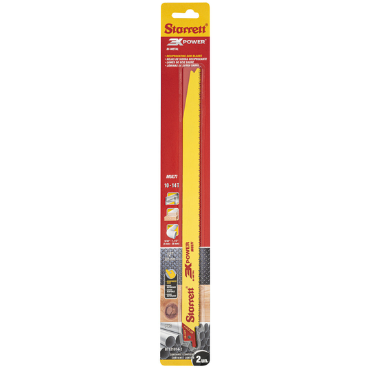 STARRETT BT121014-2 Multi-Purpose 12'' x 3/4 x .050 x 10-14T, 3X POWER, 2 Pack