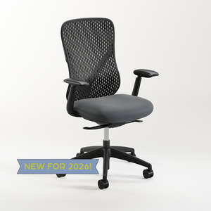58811 KONFURB NUVÉ CHAIR - Black Frame w/Charcoal Seat