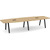  12' Boat Shape, Signature Conference Table: Aspen Top, Black Metal VA Leg