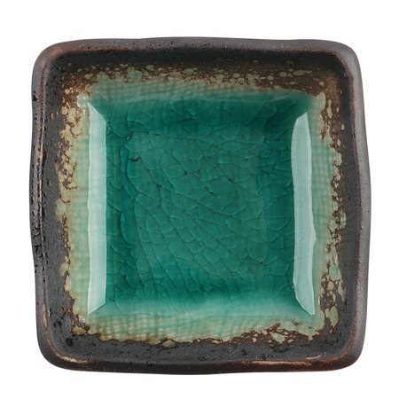 Kosui Green 3 Sq. Sauce Dish