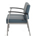 CHK32602 VITALITY MEDICAL CHAIR w/SHARED HALF ARM- Slate Blue, Silver Frame