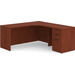 CLALD1005R- Right-Handed Classic L-Shape Workstation 66" W x 24" D with 42" Return and Box/Box/File Pedestal- Cherry