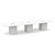 14' Classic Boat Shape Conference Table with Cube Base - White Top, Silver Birch Base
