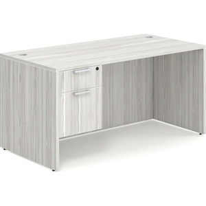CLASD1017- Classic Desk 60" X 30" with Box/File Pedestal- Silver Birch