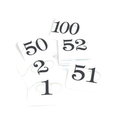 Cal-Mil 671-1 4"W x 1/4"D x 3-3/4"H Number Cards