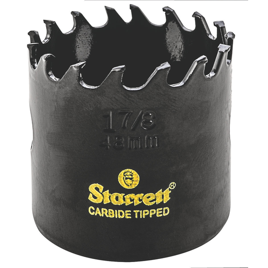 STARRETT CT178 1-7/8'' (48mm) Triple Chip Tungsten Carbide Hole Saw