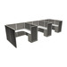 WEBBTYP6 - 53"H, 3-Pod, 6' x 6' Webb Typical - power