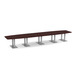 PALBS4216N - 18 ft. Classic Boat Shape Conference Table with Brushed Palmer Base