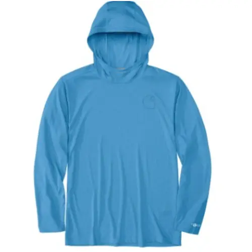 Carhartt 106165 - Force Sun Defender™ Lightweight Long Sleeve Hooded Graphic T-Shirt -  Tranquil Blue Heather