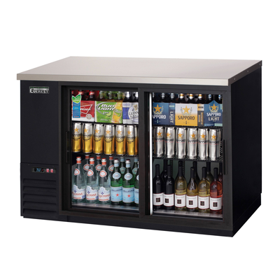 Everest EBB48G-SD Back Bar Cooler Cabinet 2 Glass Sliding Doors, 115v, NSF - 13 cu. ft.