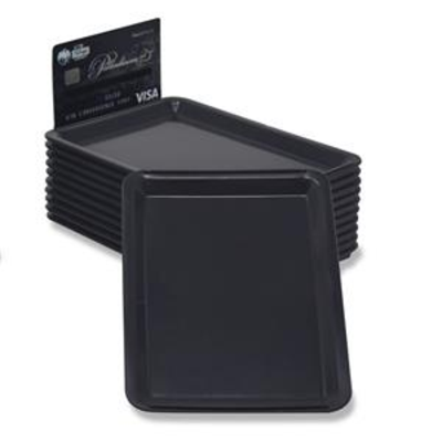 Spill-Stop 7212-3 Black, 4-inch x 6-inch tip tray. Each tray has