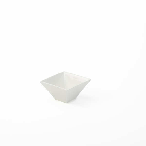Square Porcelain Bowls & Sauce Cups