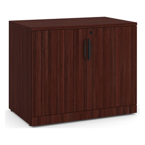 PL113 35" W DOUBLE DOOR CABINET- Mahogany