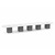 24' Classic Racetrack Conference Table with Cube Base - White Top, Coastal Gray Base