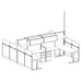 WEBBTYP46 - Multi-Height 4-person, With Power, Height Adjustable Table Base Workstation