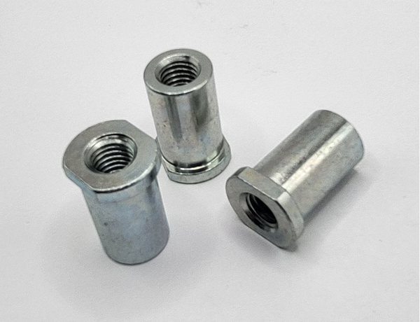 15.994MM X 28.8MM FLANGE BUSHING 1015 - 1020 STEEL ZINC TRIVALENT CLEAR PER PRINT