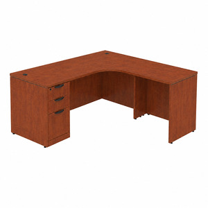 CLALD1014R Radius L-Shape Typical 71" X 72" Desk- Cherry