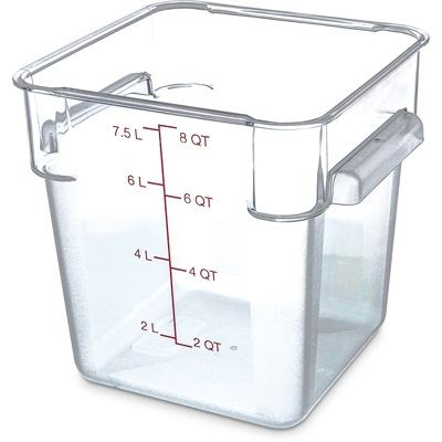 Carlisle StorPlus Clear 8 qt Square Food Storage Container