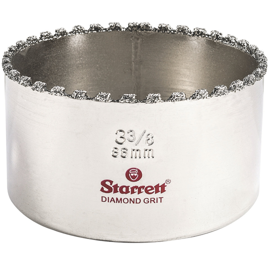 STARRETT KD0338-N 3-3/8'' (86mm) Diamond Grit Hole Saw