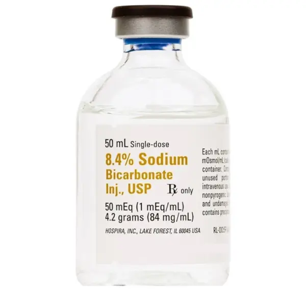 Sodium Bicarbonate, Injection, 8.4%, 50 mL (25/pk) Amps NDC 00409662514