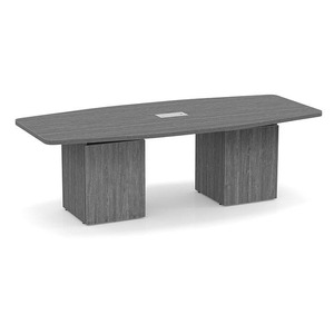 8ft Boat Shape, cube base Conference Table: NEWPORT GRAY CUBBS4236NNPGNPG