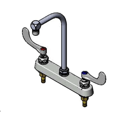 T&S Brass B-1120-04 Faucet Workboard 8" Deck Mount