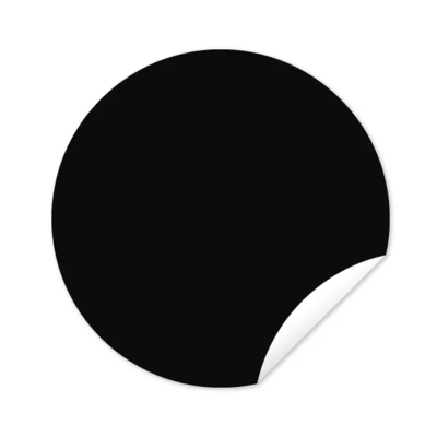 Plain Label - 13/16" Circle - Black