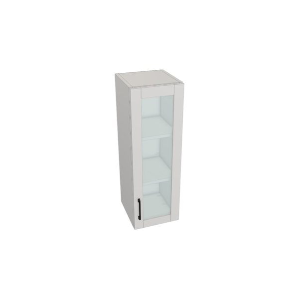 Providence Pure White Box Glass Door Wall Cabinet Kit - 12”x 36” X 13”