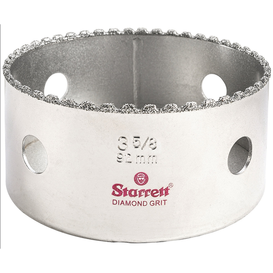 STARRETT KD0358-N 3-5/8'' (92mm) Diamond Grit Hole Saw
