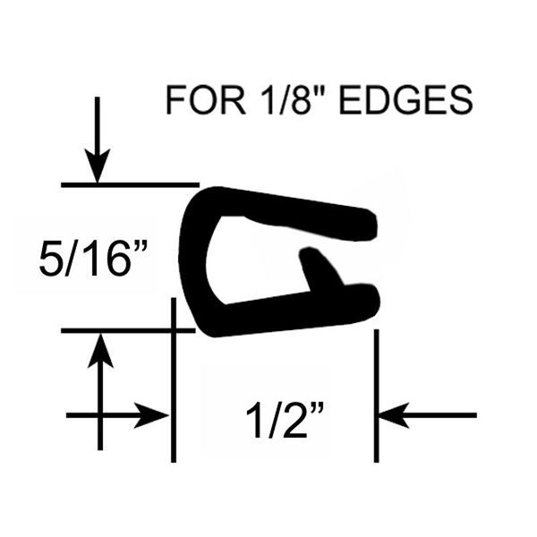 Steele Rubber Products 1/8" Edge Trim Marine Seals Steele Rubber