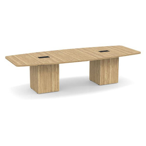 10ft Boat Shape, cube base Conference Table: ASPEN CUBBS4237NAPNAPN