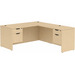 CLALD2047- Classic L-Shape Desk 71" W x 36" D with 42" Return and 2 Box/File Pedestals- Maple