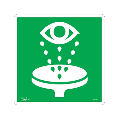 Eye Wash Sign - 12" x 12" - Vinyl - Pictogram
