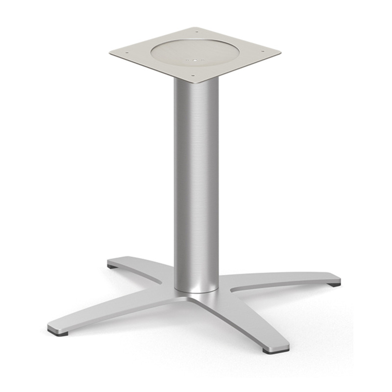 PLTXB3019BRU- 4-Prong 19"H Brushed Metal Base (for 36" tops)