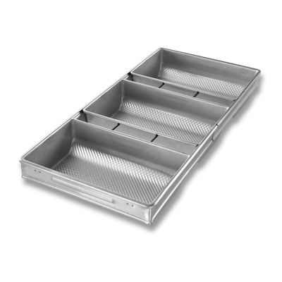 Chicago Metallic 47125 3-Pan Rye Bread/Miche Pan