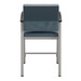 CHK32601 VITALITY MEDICAL STOOL - Slate Blue, Silver Frame