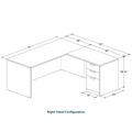 Classic L-Shape Desk 72" x 71" with Box/Box/File Pedestal - Cherry
