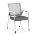 Propel Guest Chair - White Mesh Back with Grey Seat