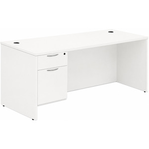 CLASD1021- Classic Desk 71" X 30" with Box/File Pedestal- White