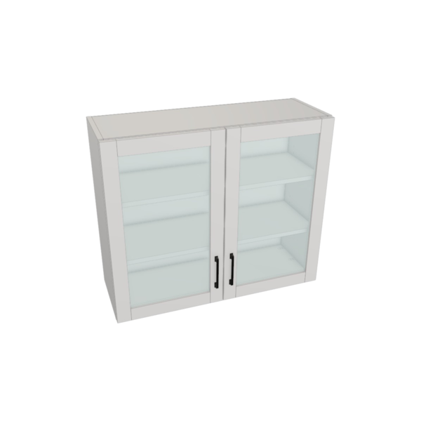 Providence Pure White Box Glass Door Wall Cabinet Kit - 36”x 30” X 13”