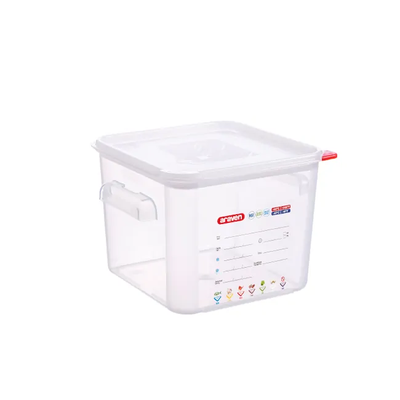 Araven 11853 Square Polypropylene Container, 6 L./ 6,3 qt