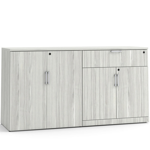 Lateral Storage Credenza with Buffet Drawer - Silver Birch