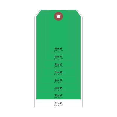 #7 Cardstock Tag - Dark Green
