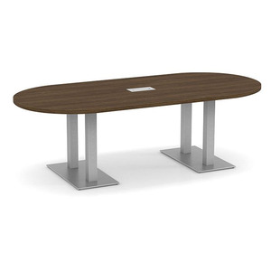 8ft Racetrack, Palmer base Conference Table: MODERN WALNUT PALRT3136NMWNBRU