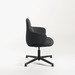 CHK73420 VIVA CLUB CHAIR w/ BLACK FIXED BASE - Charcoal Seat