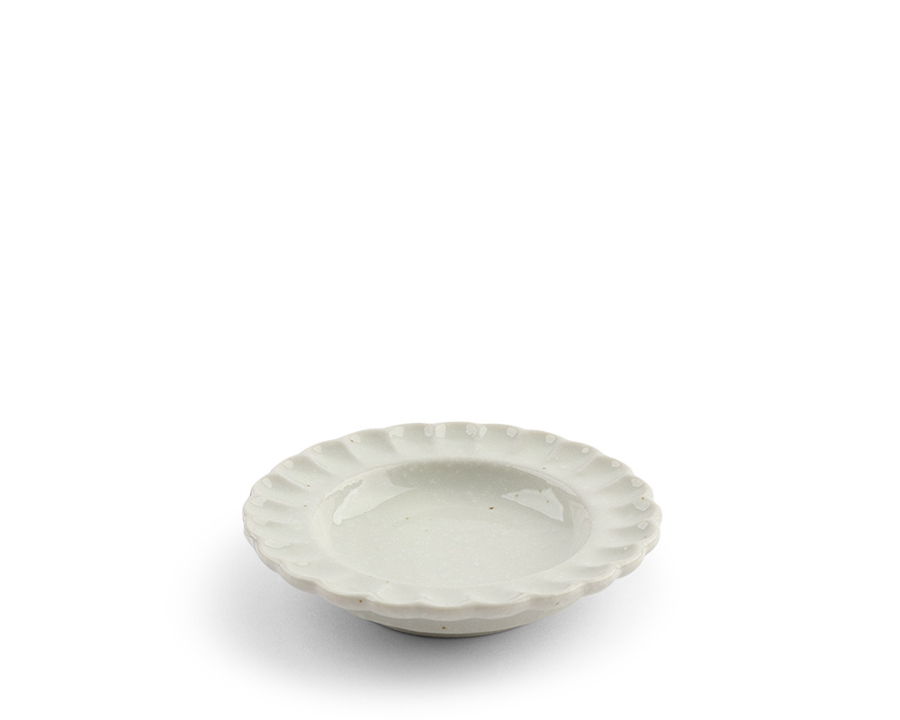 Sauce Dish Crimp White 3.5"