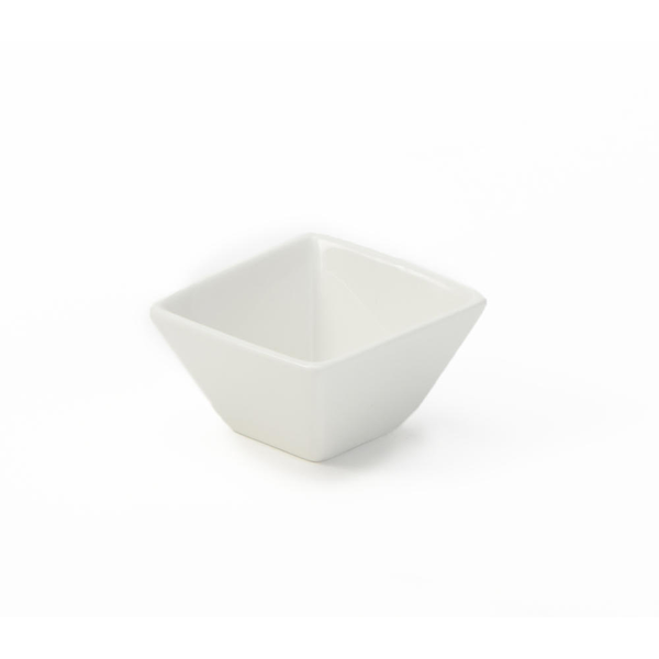 Square Porcelain Bowls & Sauce Cups