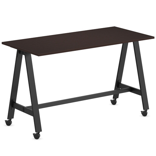 Signature Bistro Table 30" x 72" - Espresso with Black Legs