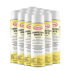 25950062 CLAIRE C-1002 AEROSOL SPRAY Q DISINFECTANT, LEMON, 17 OZ., 12/CS