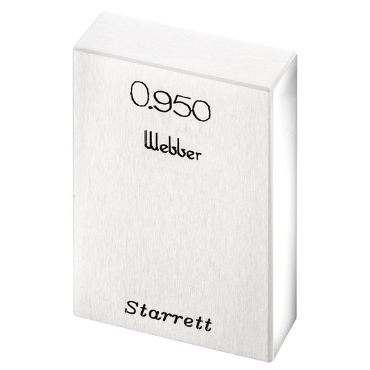 STARRETT RY .950 A1 Rect. Ceramic Gage Block - .950 In., Grade A1